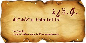Ádám Gabriella névjegykártya